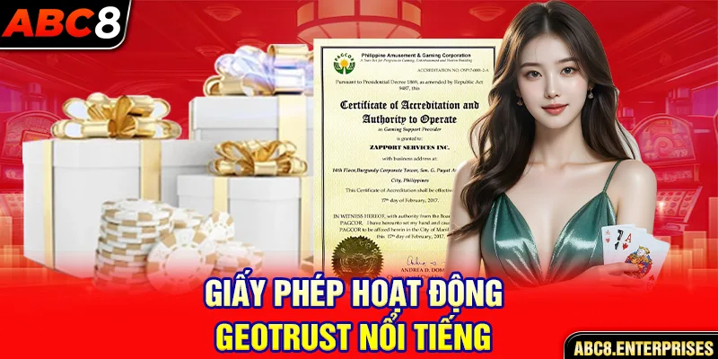 Giấy phép hoạt động GEOTRUST nổi tiếng