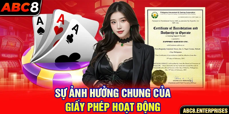 Sự ảnh hưởng chung của giấy phép hoạt động